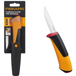 Нож бытового назначения ремесленный с точилкой FISKARS (1023620)