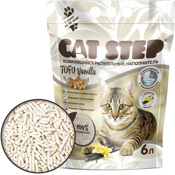 Наполнитель для туалета Cat Step Tofu Vanilla 6 л