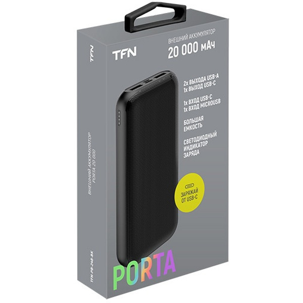 Портативное зарядное устройство TFN Porta 20 TFN-PB-248-BK (черный)