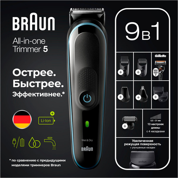 Универсальный триммер Braun MGK5380