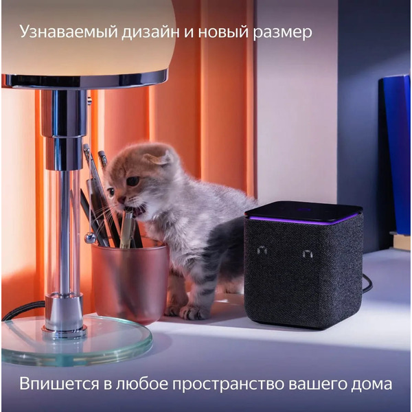 Умная колонка Яндекс Станция Миди (YNDX-00054BLK) черный