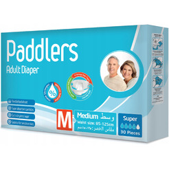 Подгузники впитывающие для взрослых Paddlers Adult diapers Jumbo pack Medium-30 30шт