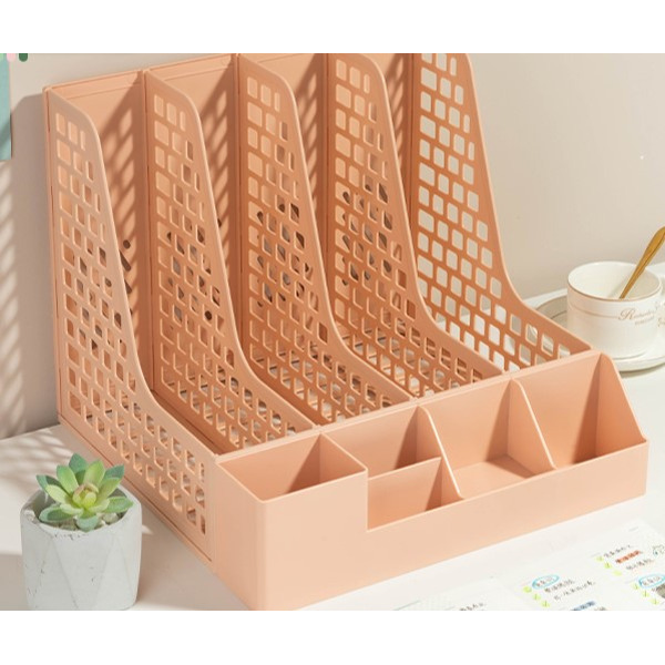 Лоток-органайзер для бумаг и канцелярских принадлежностей DELI PB106 (розовый)