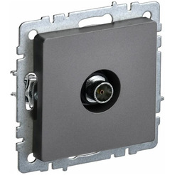 Розетка телевизионная IEK Brite РТВ11-0-БрС