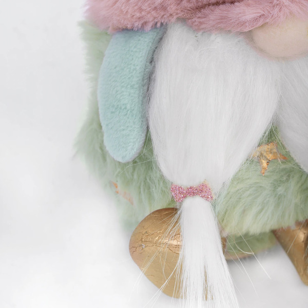 Украшение новогоднее интерьерное ЗОЛОТАЯ СКАЗКА Усатый гномик 592569