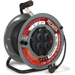 Удлинитель силовой на металлической катушке Ресанта СУ-3х2,5КГ-50/3 (61/118/10)