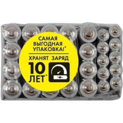 Батарейки SONNEN 30 (20+10) шт, Alkaline, AA+ААА (LR6+LR03), в коробке