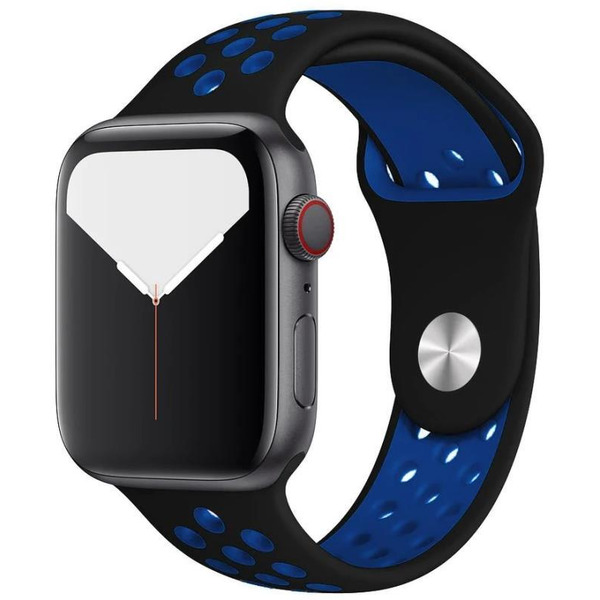 Ремешок Bingo Sport для APPLE Watch 42/44/45mm (S) Черный с синим