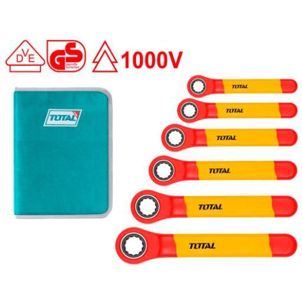 Набор ключей с трещоткой диэлектрических Total THKISPA0603