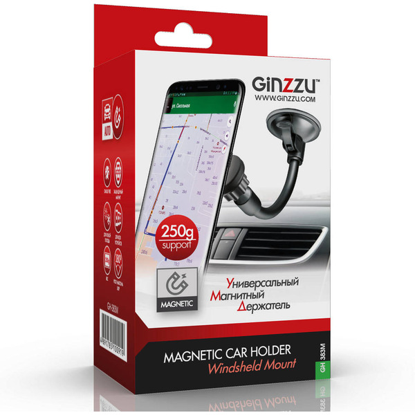 Автомобильный держатель Ginzzu GH-383M