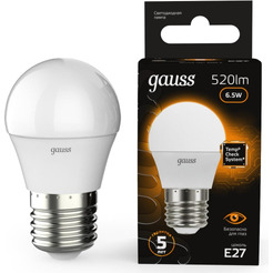 Лампа Gauss LED Globe E27 6.5W 3000K 105102107