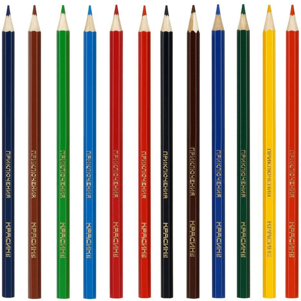 Карандаши цветные Красин Приключения КР-120200 (12 цв)