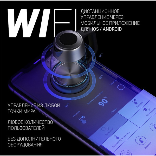 Электрочайник Polaris PWK 1775CGLD Wi-Fi IQ Home