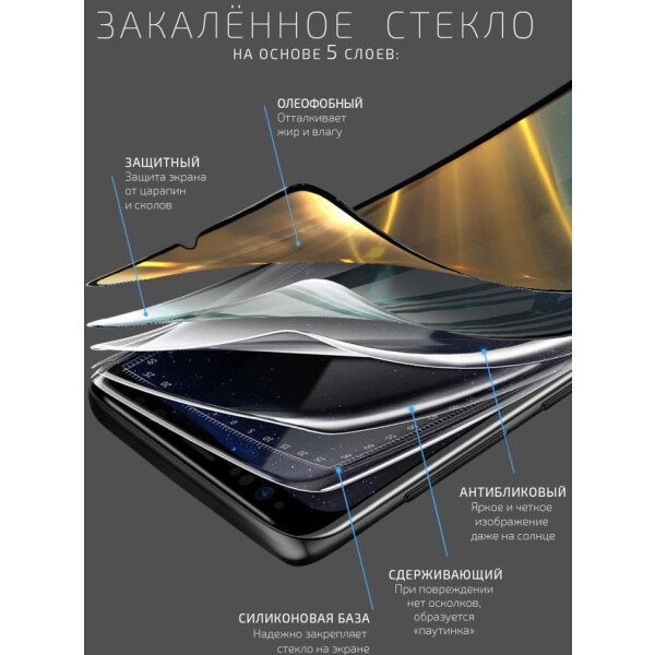 Защитное стекло AKAMI Glow series для Realme C53 Черный (33787)