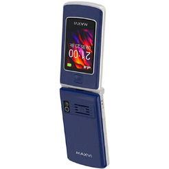 Кнопочный телефон Maxvi E28 + ЗУ WC-11 (синий)