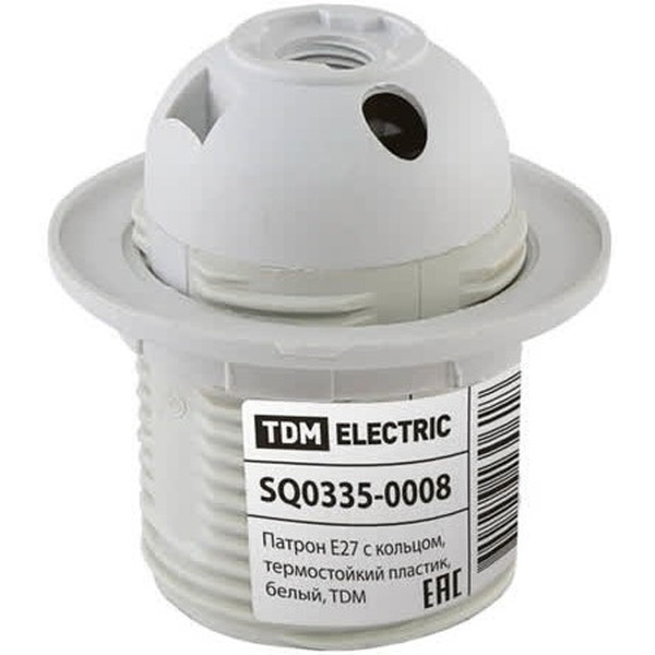 Патрон пластиковый с кольцом TDM ELECTRIC SQ0335-0008