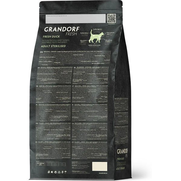 Сухой корм для кошек Grandorf Adult Sterilised Fresh Duck&Sweet Potato (400г)