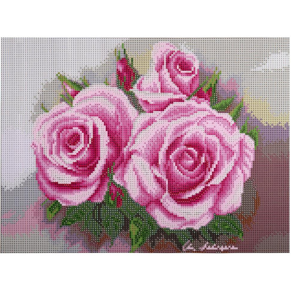 Картина стразами (алмазная мозаика) ОСТРОВ СОКРОВИЩ «Нежность роз» 662404
