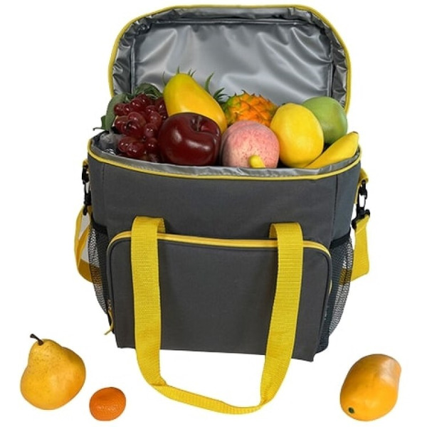 Сумка изотермическая MIRU 9046 21л (серый/желтый)