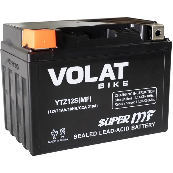 Мотоаккумулятор VOLAT YTZ12S 11Ah (MF) L+
