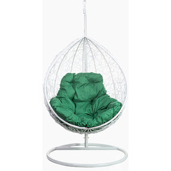 Кресло подвесное BiGarden Tropica White (зеленая подушка)