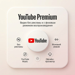 Подписка YouTube Premium на 12 месяцев(Турция)