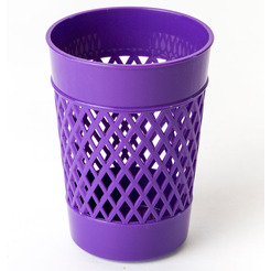 Стакан INDEX для канцелярских товаров Офис, IGOS01V, фиолетовый