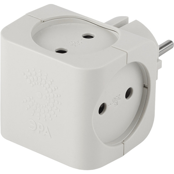 Разветвитель электрический без заземлением ЭРА SP-4-W (Б0005103)