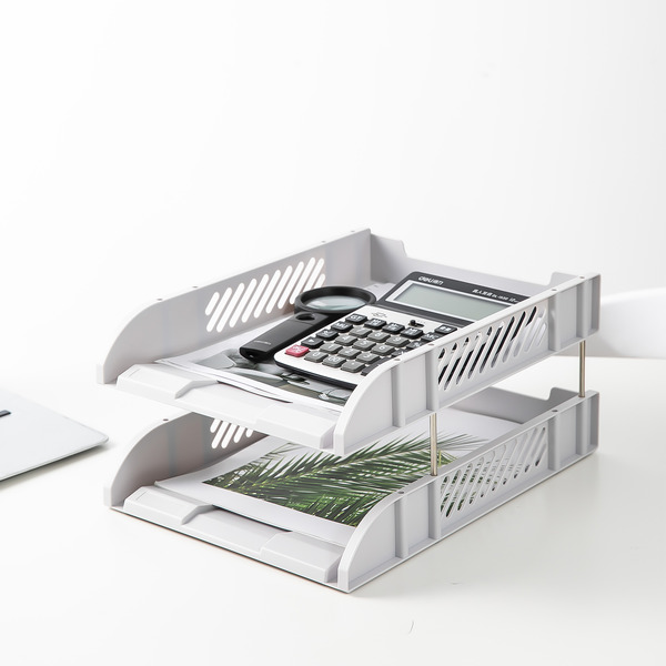 Лоток для бумаг горизонтальный DELI 9216GRAY