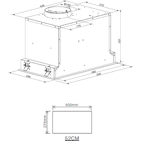 Кухонная вытяжка DeLonghi ORIO 608 NB