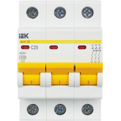 Выключатель автоматический IEK ВА47-29 25А 3Р 4,5кА С MVA20-3-025-C