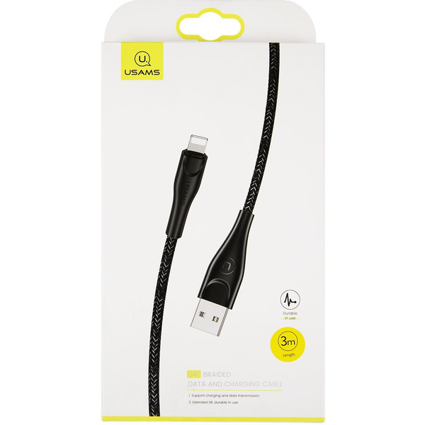 Кабель Usams U41 Lightning US-SJ397 (SJ397USB01) черный