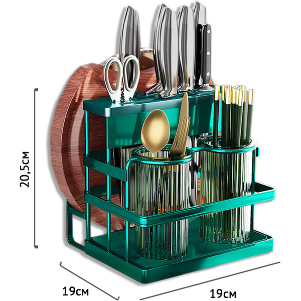 Сушилка для вилок, ложек и ножей с отделением для крышки Happy Home HH-044