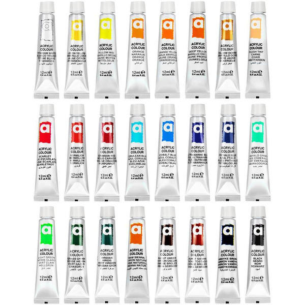 Краски акриловые BRAUBERG HOBBY 192404