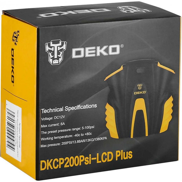 Насос автомобильный Deko DKCP200Psi-LCD Plus (065-0796)