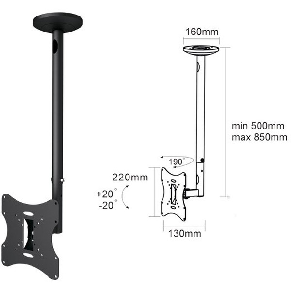 Кронштейн ARM Media LCD-1000 (Черный)