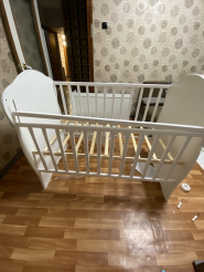 Классическая детская кроватка VDK Toby маятник и ящик (белый)