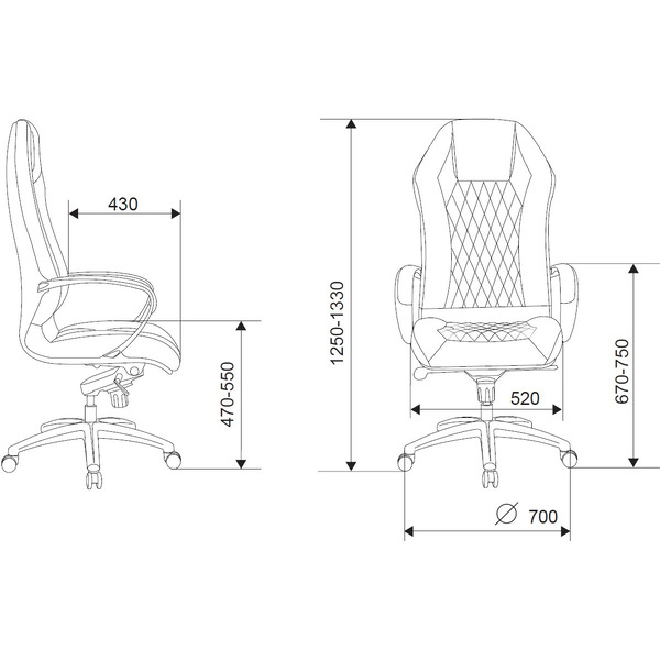 Кресло Бюрократ Aura (черный)