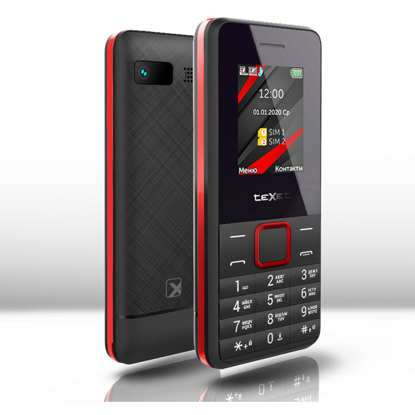 Мобильный телефон TeXet TM-207 (черный/красный)
