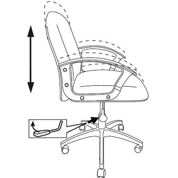 Кресло Бюрократ CH-808-LOW (черный)