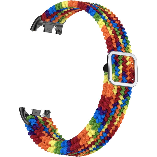 Ремешок Bingo Braided для Xiaomi Mi Band 8 (радуга темная)