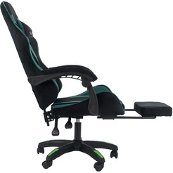 Вибромассажное кресло Calviano 1584 (велюр, черный/зеленый)