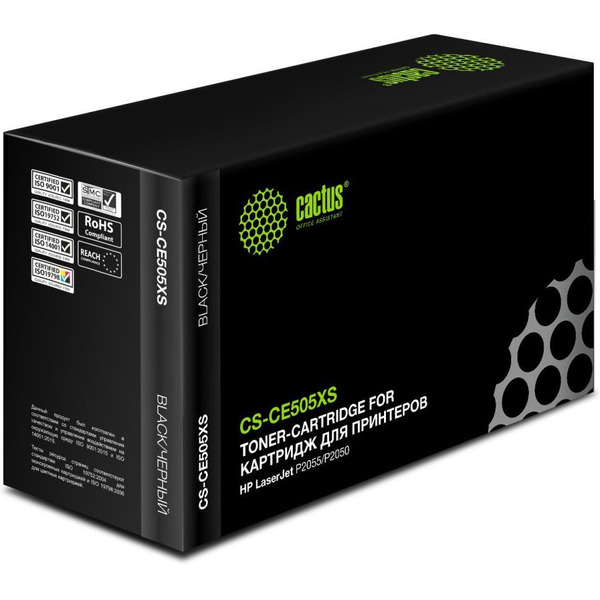 Картридж лазерный Cactus CS-CE505XS CE505X черный (6500стр.) для HP LaserJet P2050 LaserJet P2055 LaserJet P2055D LaserJet P2055DN LaserJet P2055X