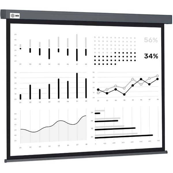 Проекционный экран CACTUS Wallscreen 180x180 CS-PSW-180X180-SG