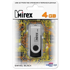 USB Flash MIREX Swiwel Black 4GB (13600-FMURUS04)