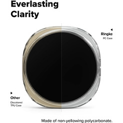 Чехол Ringke SLIM для Galaxy Watch 8 44mm CLEAR(1шт) + MATTE BLACK(1шт)