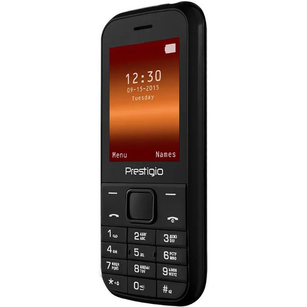 Комплект Prestigio: телефон Wize G1 черный (PFP1243DUO) + адаптер питания GLY-B05050L