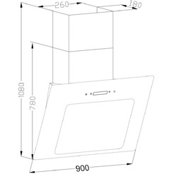 Кухонная вытяжка Backer AH60E-L6 Black Glass (д.о. 90)