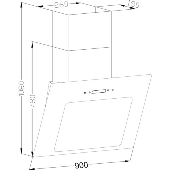 Кухонная вытяжка Backer AH60E-L6 Black Glass (д.о. 90)