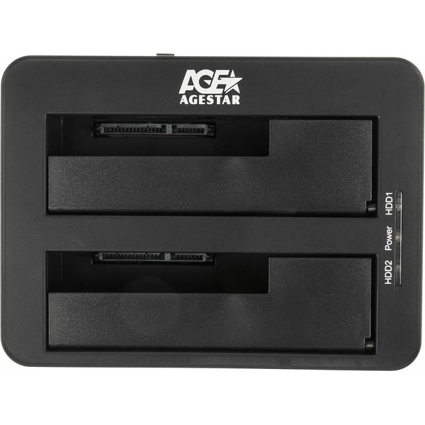 Бокс для накопителей AgeStar 3UBT8 (серебристый/черный)
